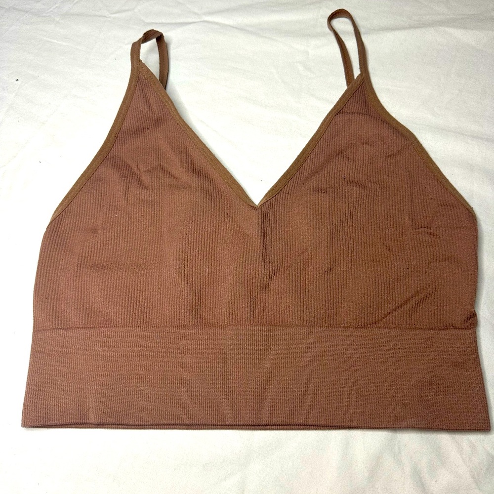 Toffee colored crop top